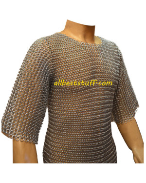 16 Gauge Butted Chain Mail Medium Long Length Sleeve Chest 38